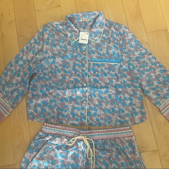 Free people pillow talk lavender combo women’s top bottom pjs button down Xs - Picture 6 of 7